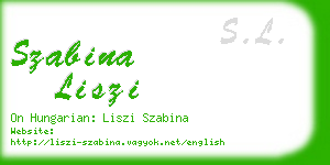 szabina liszi business card